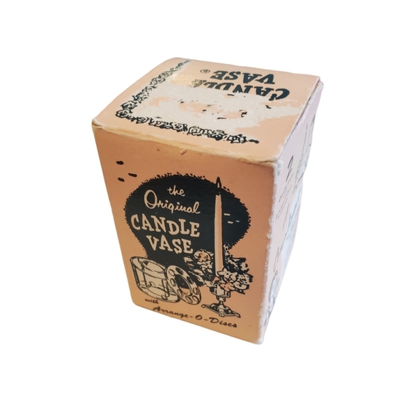 Vintage 1950s Lucite Candle Vases in box - Picture 5 of 7